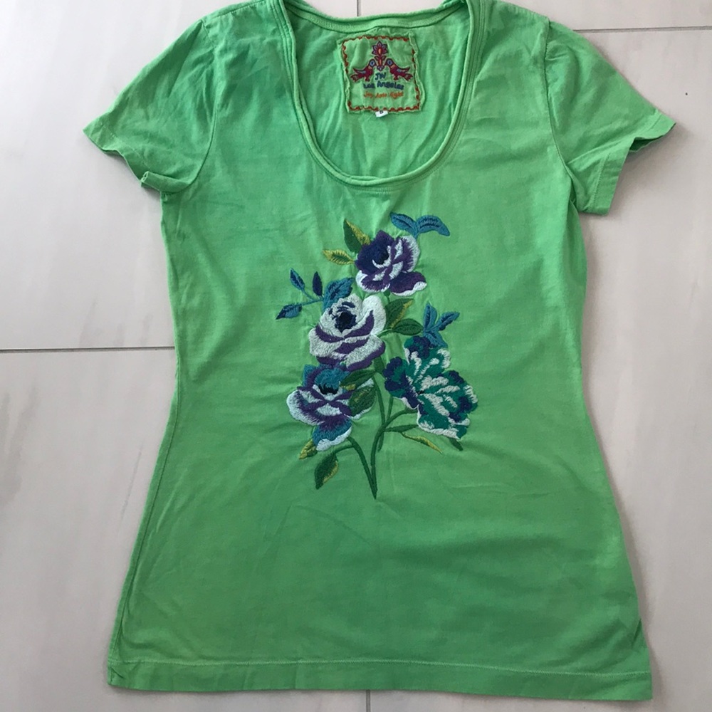 Johnny Was Embroidered, short sleeve tee
